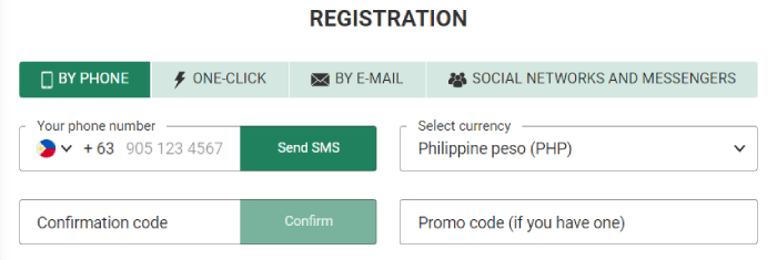 Betwinner Registration Form