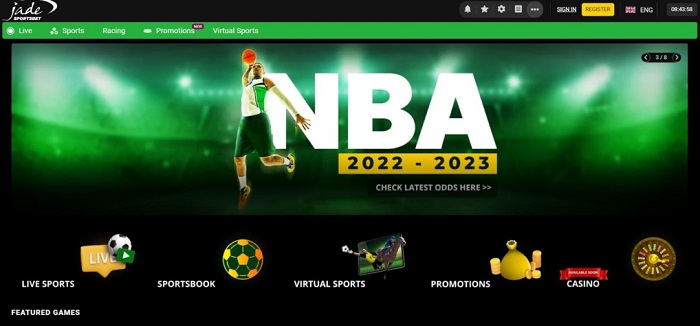 Jade Sportsbet Homepage